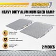 thumbnail image 2 of Guardian 2 Pack Heavy Duty Aluminum Shed Ramps, Portable Loading for Mowers, ATV, Silver, 2 of 9