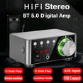thumbnail image 2 of HIFI BT5.0 Digital Amplifier Mini Stereo Audio Amp 100W Dual Channel Sound Power Audio Receiver Stereo AMP USB AUX for Home Theater USB TF Card Player, 2 of 5