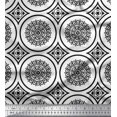 thumbnail image 1 of Soimoi Silk Fabric Floral Mandala Printed Fabric 1 Yard 42 Inch Wide, 1 of 3