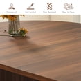 thumbnail image 3 of Weselon 78" Extendable Dining Table for 6-8, Modern Oval Kitchen Table with Roman Column Table Leg, Large Oval Solid Wood Table, Dining Room Table, Walnut, 3 of 9