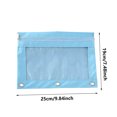 thumbnail image 3 of Dvruxg 2 Pcs Trousse à Crayons, Trousse à Crayons Trois Trous Fermeture Éclair Simple Sac de Rangement Transparent en PVC, Grande Capacité Trousse à Crayons avec Fermeture Éclair Classeur Transparent, 3 of 5