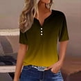 thumbnail image 2 of Women's Casual Printed V-Neck Short Sleeve Button Top Blouse, Stylish Floral Design, Lightweight and Comfortable, Perfect for Spring and Summer, Versatile for Casual Wear, Relaxed Fit for Everyday, 2 of 5