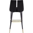thumbnail image 2 of Meridian Furniture Sleek Black Velvet Stool (Set of 2), 2 of 4