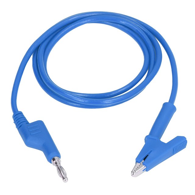 Banana Plug Test Leads, Electrical Portable Test Flexible Brass Cable Injection Molding Silicone Sheath For Car Battery Blue