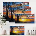 thumbnail image 4 of Designart Arbre du soir près du lac Art mural sur toile, 4 of 4