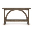 thumbnail image 4 of Bowery Hill Particle Board Reclaimed Oak Console Table Rectangular Arch Accents 47.24" x 15.75" x 28.7" Unassembled, 4 of 8