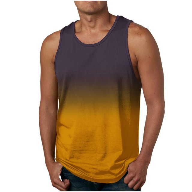 Cameland Débardeur de Base Décontracté pour Homme Sans Manches à Col Ras du Cou, T-Shirt d'Entraînement Actif