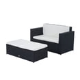 thumbnail image 1 of Outsunny Deluxe Sofa en rotin extérieur 2pc w / Ottoman, 1 of 9