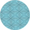 thumbnail image 1 of Ahgly Company Tapis d'Intérieur Ronds Transitionnels Lavables à la Machine Bleu Ivy Blue, 4 Pieds Rond, 1 of 7