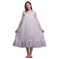thumbnail image 1 of Bimba Nuisettes en Coton Imprimé Roses Florales Violet Pâle et Renoncules pour Femmes Robe Sans Manches Tenue de Nuit Robe Maxi XXX-Large, 1 of 6