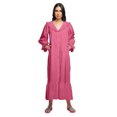 thumbnail image 4 of Moomaya Solid Nightdress For Ladies Cotton Ruffled Border Nursing Nightwear, 4 of 6