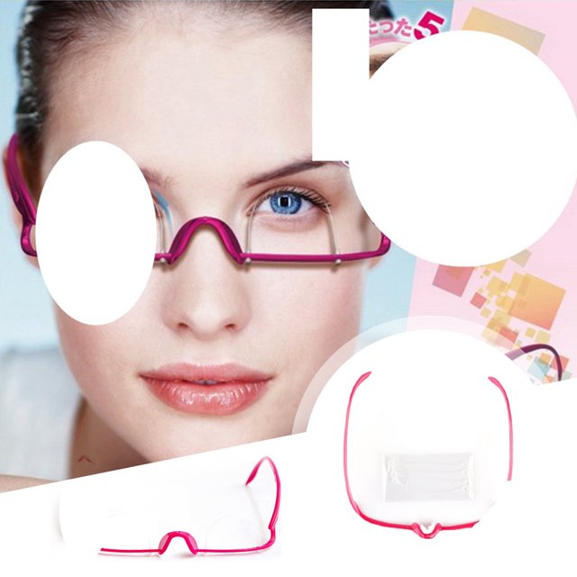 Neinkie Double Eyelid Clip in pink, a lightweight and compact plastic cosmetic accessory designed to shape female eyes. Features a minimalistic design with long-lasting styling effects. Suitable for single eyelids, inner double eyelids, big eyes, and small eyes to enhance makeup effects. Dimensions are approximately 7.4cm x 6.7cm.