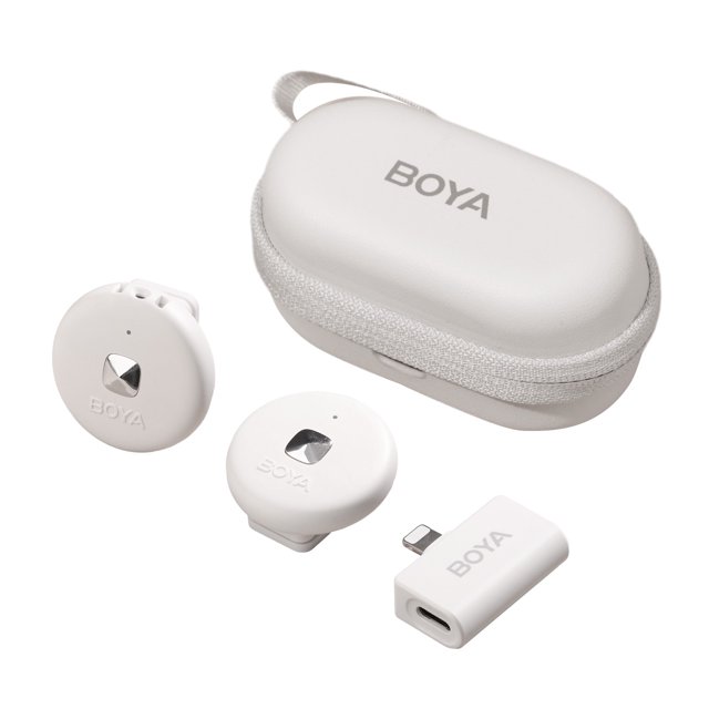BOYA Système de Microphone Sans Fil Omic-D-W avec 1 Récepteur + 2