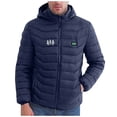 thumbnail image 2 of Yusimy Men's Fleece Zip-Up Jacket Solid Color Stand Collar Thermal Long Sleeve Outdoor Winter Coat, 2 of 6