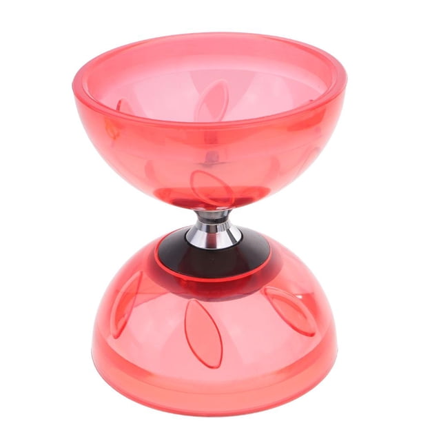 lionlar Jouets de Diabolos à Triple Roulement avec Bâtons et Cordes Jouet pour Enfants Cadeaux Rouge 13cm