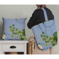 thumbnail image 5 of Soimoi Blue Cotton Duck Fabric Leaves & Ranunculus Floral Printed Craft Fabric by The Yard 58 Inch Wide, 5 of 5