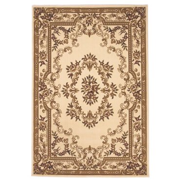 HomeRoots 353280 Tapis en Polypropylène Ivoire 2 Pi. 3 Po. x 3 Pi. 3 Po.