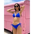 thumbnail image 3 of Women Halter Bikini String 2 Piece Triangle Swimsuit Tie Side Swimwear, 3 of 7