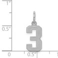 thumbnail image 2 of Pendentif Breloque en Argent Sterling 925 Numéro 3, 2 of 6