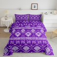 thumbnail image 2 of Erosebridal Ensembles de Literie Boho Aztèque Simple avec Couette, Insert de Couette Tribale Western American, Violet, Réversible 2 Pcs, 2 of 8