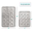 thumbnail image 2 of Clara Clark Bathroom Rugs, Velvet Memory Foam Bath Mat, Ultra Soft Non Slip and Absorbent - Waffled - Set of 2 - Silver, 2 of 6