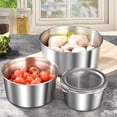 thumbnail image 1 of Sentmoon Stainless Steel Mixing Bowls with Lids Salad Bowl Stainless Steel Salad Bowl Fresh Keeping Box With Lid Stainless Steel Cooking Bowl Salad Bowl Up to 40% off, 1 of 8
