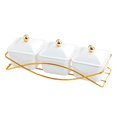 thumbnail image 2 of Compartment Appetizer Food Display Dish Platter with Lid for Wedding Kitchen White, 2 of 8