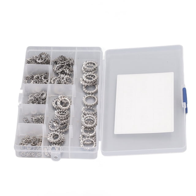 Star Lock Rondelles à Clip, Ensemble de Rondelles Starlock Durable Dent Externe 300 Pcs 8 Types pour Voiture