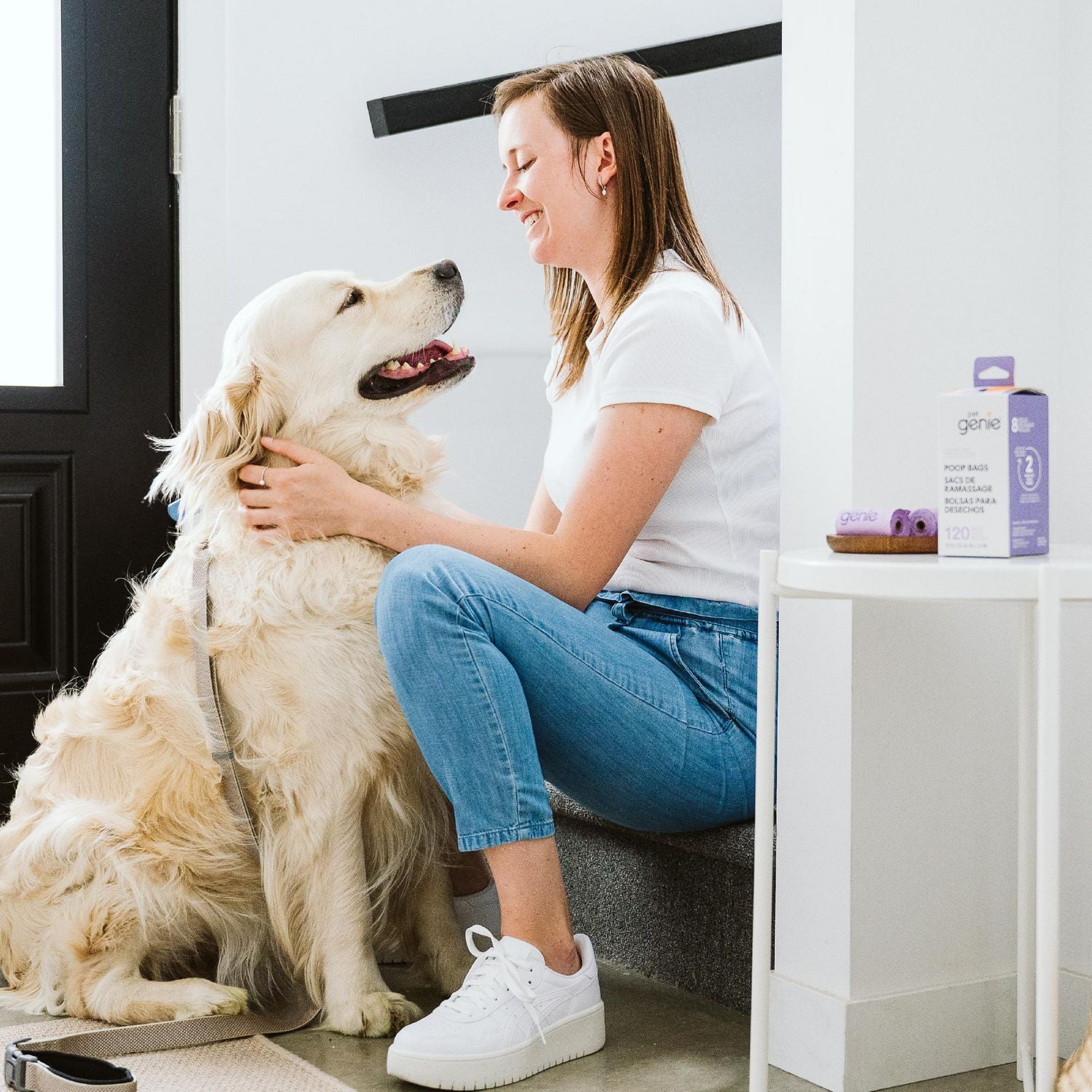 Pet Genie - Dog Poop bags - includes 240 lavender-scented bags made from 65% recycled plastic