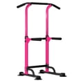 thumbnail image 3 of SOGES Height Adjustable Power Tower Dip Stands Pull up Bar Strength Training for Home Gym, Pink, 3 of 8