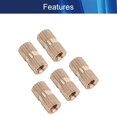 thumbnail image 3 of Wekity M3x10mm Female Thread Knurled Nuts,100PCS Hx5mm OD Brass Threaded Insert Embedment Nuts Hydraulic Welded Joint Injection Molding Assortment Kit for 3D Printing Injection Molding-0621, 3 of 4