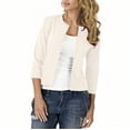 thumbnail image 3 of Yyuzo Blazer Ouvert pour Femme Cardigan à Manches Longues Bureau Travail Tenue de Ville Décontractée Veste Courte, 3 of 6