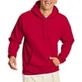 thumbnail image 2 of Hanes Chandail à Capuchon en Molleton EcoSmart pour Hommes, 2TG, Rouge Foncé, 2 of 4