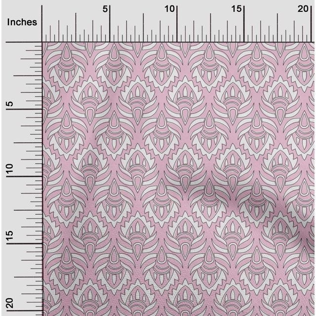 oneOone Polyester Lycra Fabric Floral Block Decor Fabric Printed BTY 56 Inch Wide