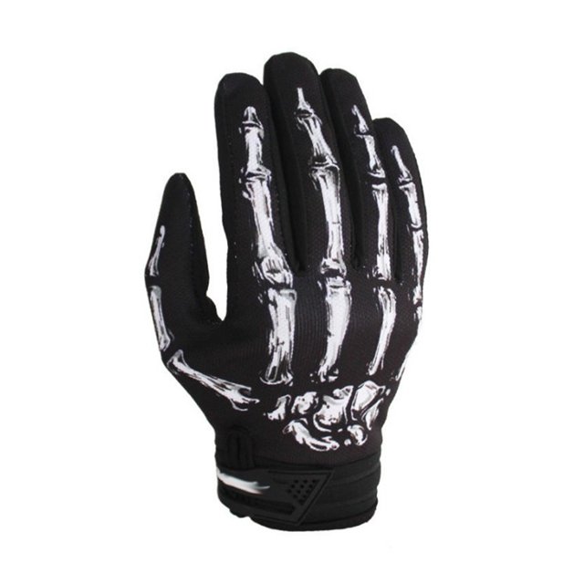 Becaristey Autumn Winter Gloves For Motorcycle Cycling Waterproof And Durable Shockproof Skeleton Riding Gloves white XS锛坘id锛?1Set