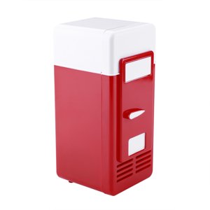 LHCER LED Mini USB Refrigerator USB Refrigerator Drinks Beverage Cans Refrigerator and Heater,USB Refrigerator,Mini Fridge