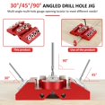 thumbnail image 3 of 30 45 90 Angle Guide de Forage Jig en Alliage d'Aluminium pour Trous Droits et Inclinés, 3 of 8