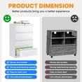 thumbnail image 3 of File Cabinet with 4 Drawers, Locking Metal Filing Cabinet for Home Office, Large Storage Capacity for Letter/A4 Size, Heavy Duty Steel Document Organizer, White, 3 of 9