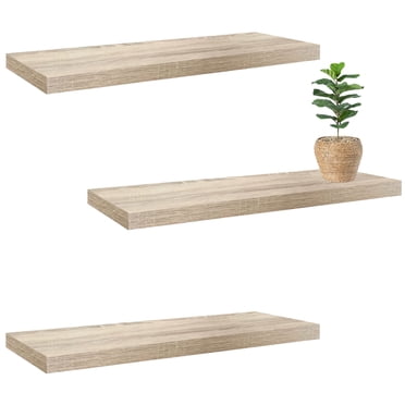 Jessar - Ensemble de 3 Tablettes Murales Flottantes, 31.5 Pouces x 9.25 Pouces x 1.5 Pouces, Naturel