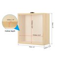 thumbnail image 2 of Unique Bargains 6x6 Wooden Shadow Box Display Case Memory Box with Glass Window, Natural Color, 2 of 5