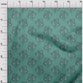 thumbnail image 2 of oneOone Georgette Viscose Fabric Leaves & Floral Block Print Fabric BTY 42 Inch Wide, 2 of 5