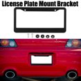 thumbnail image 2 of Unique Bargains 2pcs Aluminum Alloy License Plate Frame Cover 2 Hole for Car Front Rear License Plate Holder with Screws Caps Purple, 2 of 7