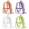 thumbnail image 2 of Dvruxg Clear Backpack for Stadium Events, Mini Clear Stadium Bag for Sporting Events, Games, Festival, Concerts(Purple), 2 of 3
