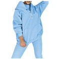 thumbnail image 4 of 2025 Women Hoodie and Womens Plus Size Jumpsuits and Rompers Trousers Suits Tracksuit for Plus Size Suits for Wedding Men and Women Solid Color Hoodie Vest and Sweatpants Three Piece, 4 of 8