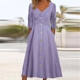 thumbnail image 1 of Gspmoly Robes d'Été, Robe Décontractée Ample à Bretelles à Col en V avec Boutons à l'Ourlet pour Femmes, Robes de Travail pour Femmes en Liquidation, 1 of 6
