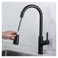 thumbnail image 4 of Kitchen Faucet Black Pull Out Kitchen Tap Brushed Gold Pull Down Kitchen Mixer Rotating Sink Faucet Mixer Tap Brass ,Effortless Installation, 4 of 7