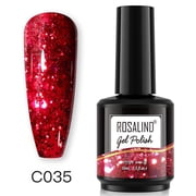 Pisexur Reflective Gel Nail Polish 15ml - Glitter Diamond UV Nail Polish, Soak off Glitter Diamonds Gel Polish Nail Art, DIY at Home