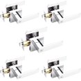 thumbnail image 1 of Square Privacy Door Levers Keyless Chrome Door Handle Indoor Door Handles Interior Bed/Bath Door Lever Handleset Reversible for Left Right Sided Doors, 1 of 7