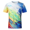 thumbnail image 4 of QIPOPIQ Chemises à Manches Courtes pour Homme à Col Rond Chemise Hawaïenne à Motif Amusant pour Homme Mode de Rue Été Design Intéressant T-Shirts Imprimés et Cadeau pour Père et Lui Liquidation 2024 Beige 4TG, 4 of 7