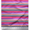 thumbnail image 1 of Soimoi Polyester Crepe Fabric Horizontal Stripe Print Sewing Fabric Yard 52 Inch Wide, 1 of 5